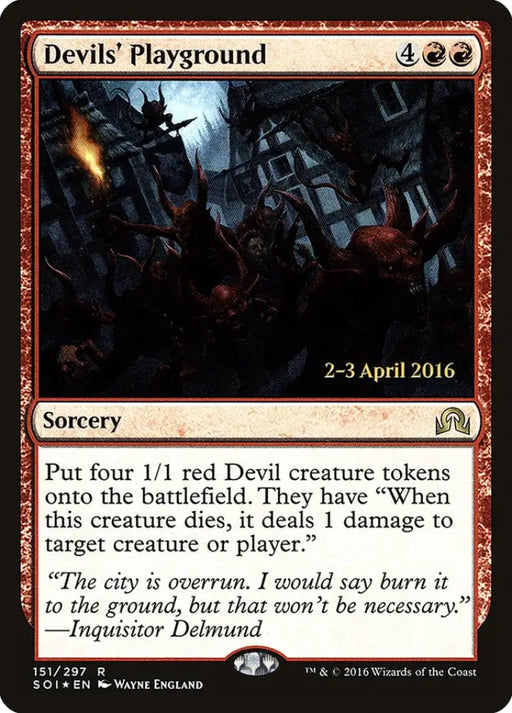 Devils’ Playground [Shadows over Innistrad Prerelease Promos] - MTG Single