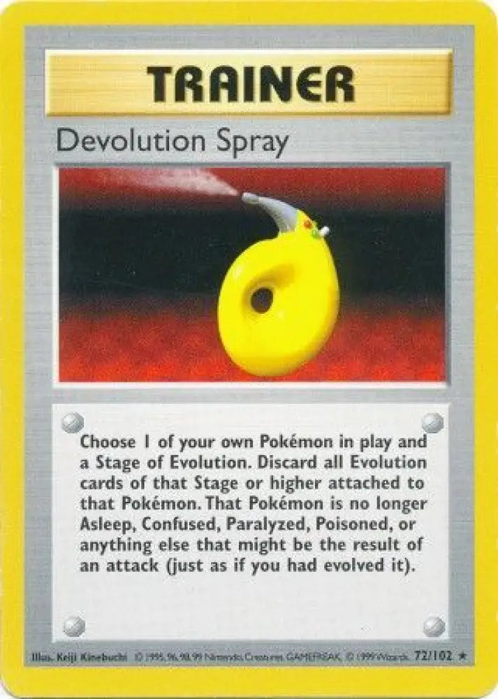 Devolution Spray (72/102) [Base Set Shadowless Unlimited] - Pokemon Single