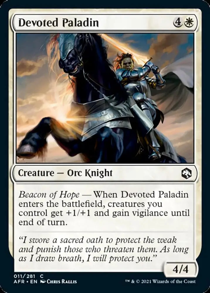 Devoted Paladin [Dungeons & Dragons: Adventures in the Forgotten Realms] - MTG Single