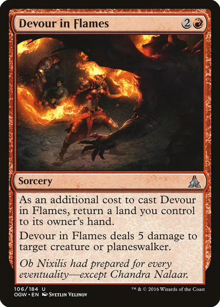 Devour in Flames [Oath of the Gatewatch] - MTG Single