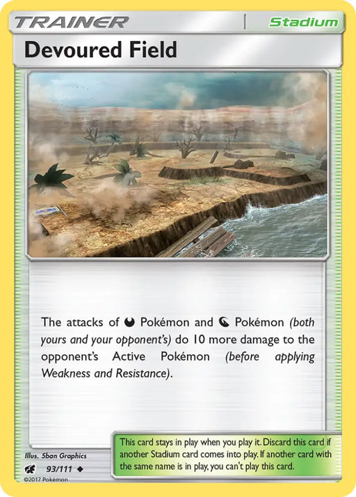 Devoured Field (93/111) [Sun & Moon: Crimson Invasion] - Pokemon Single