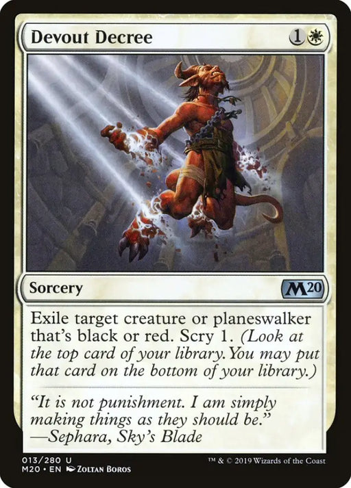 Devout Decree [Core Set 2020] - MTG Single