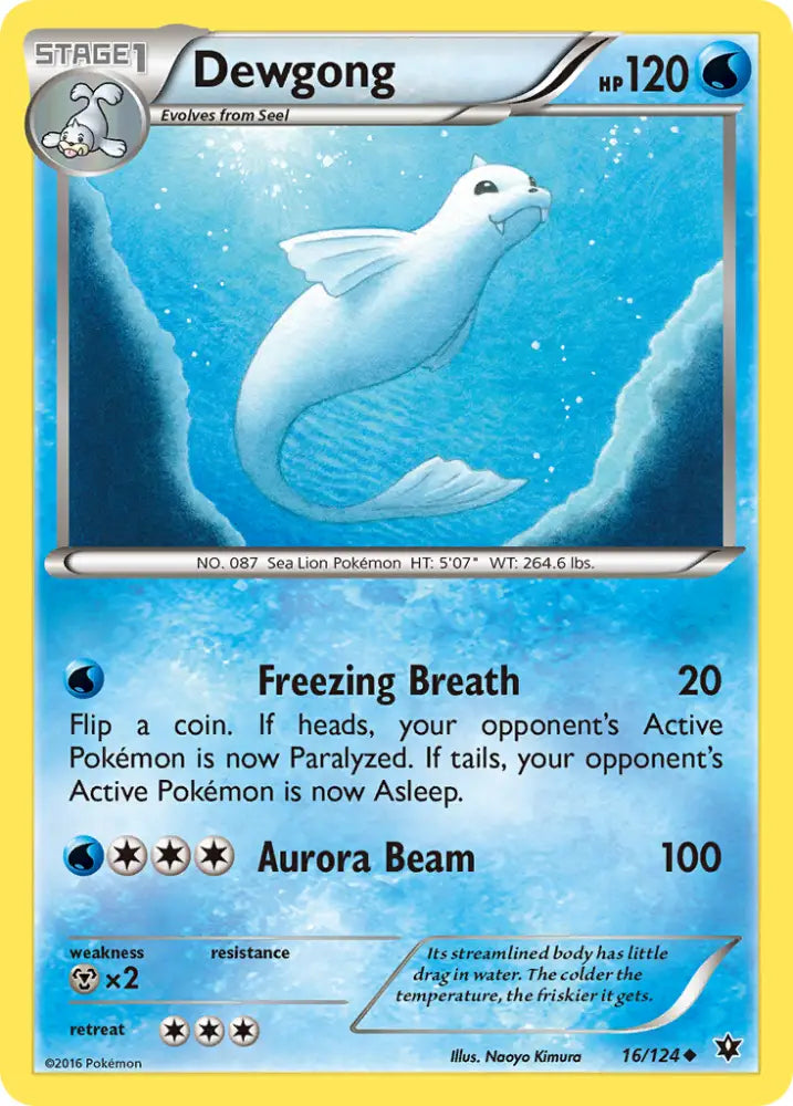Dewgong (16/124) [XY: Fates Collide] - Pokemon Single