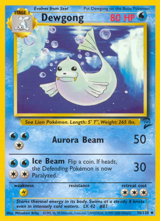 Dewgong (36/130) [Base Set 2] - Pokemon Single