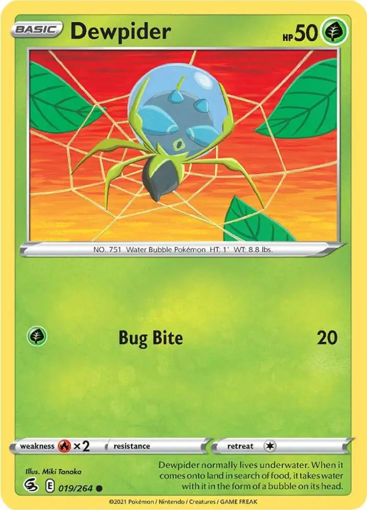 Dewpider (019/264) [Sword & Shield: Fusion Strike] - Pokemon Single
