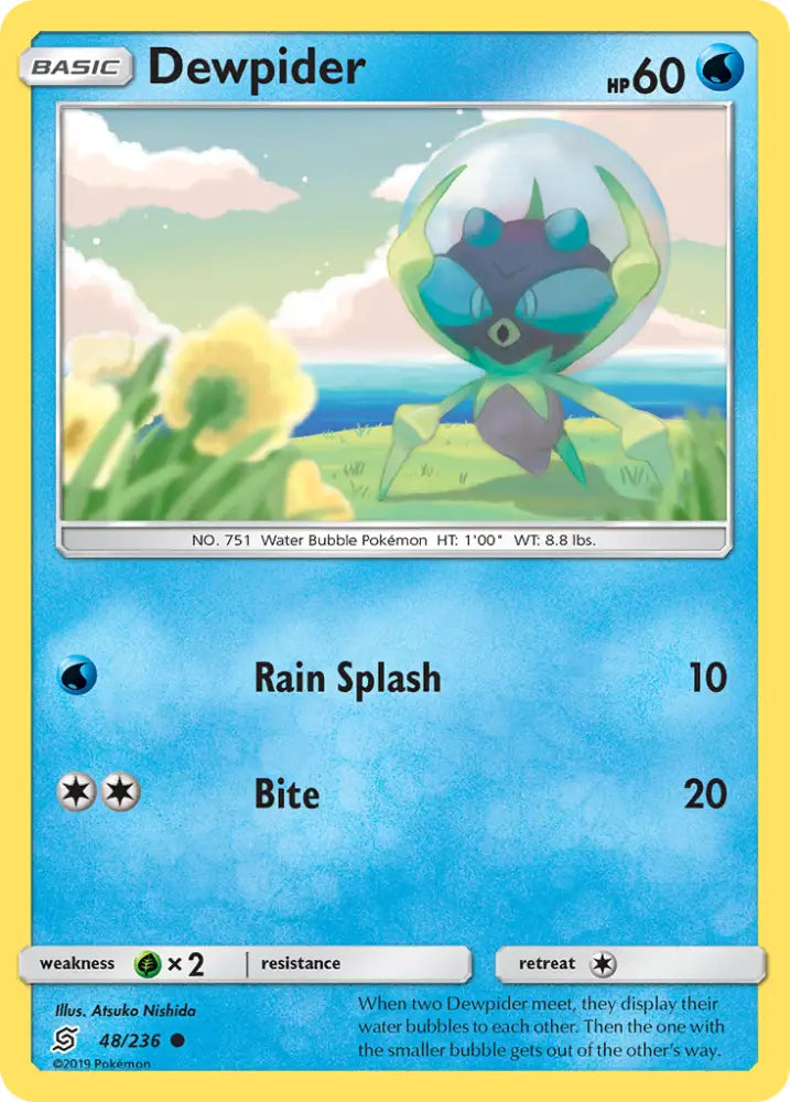 Dewpider (48/236) [Sun & Moon: Unified Minds] - Pokemon Single