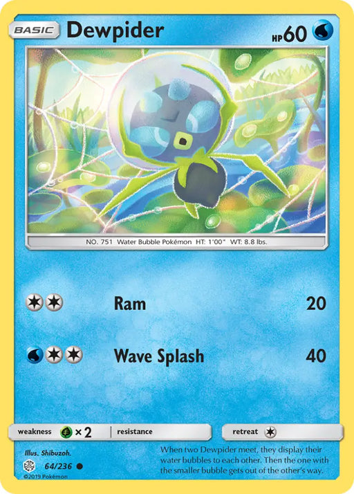 Dewpider (64/236) [Sun & Moon: Cosmic Eclipse] - Pokemon Single