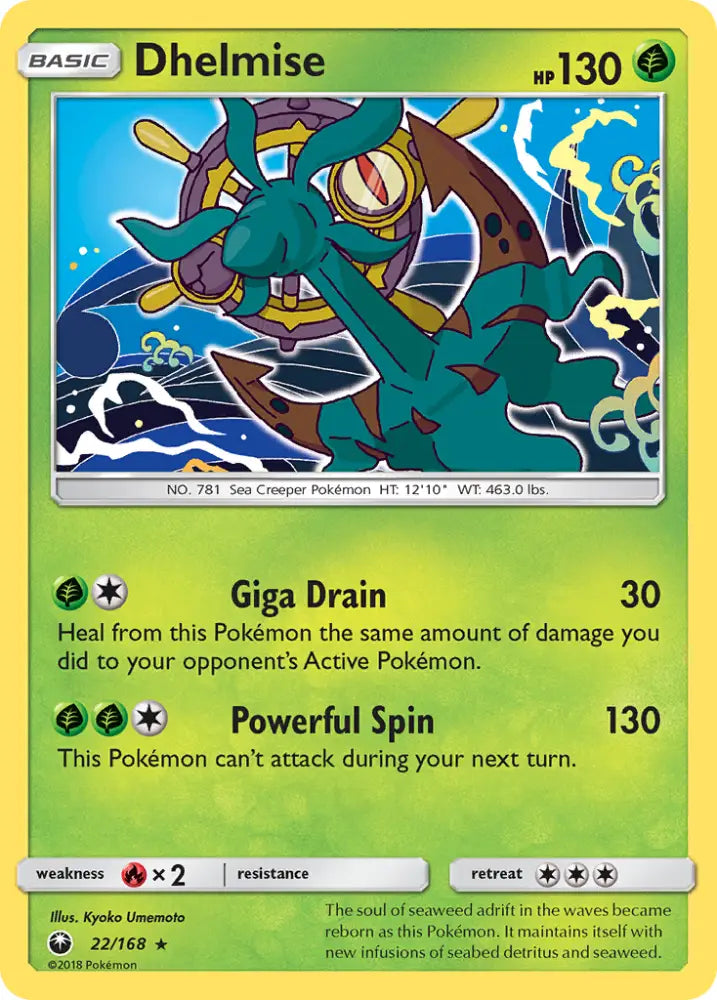 Dhelmise (22/168) [Sun & Moon: Celestial Storm] - Pokemon Single