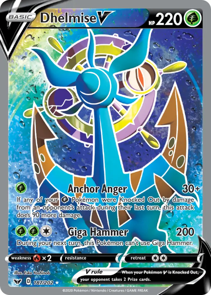 Dhelmise V (187/202) [Sword & Shield: Base Set] - Pokemon Single