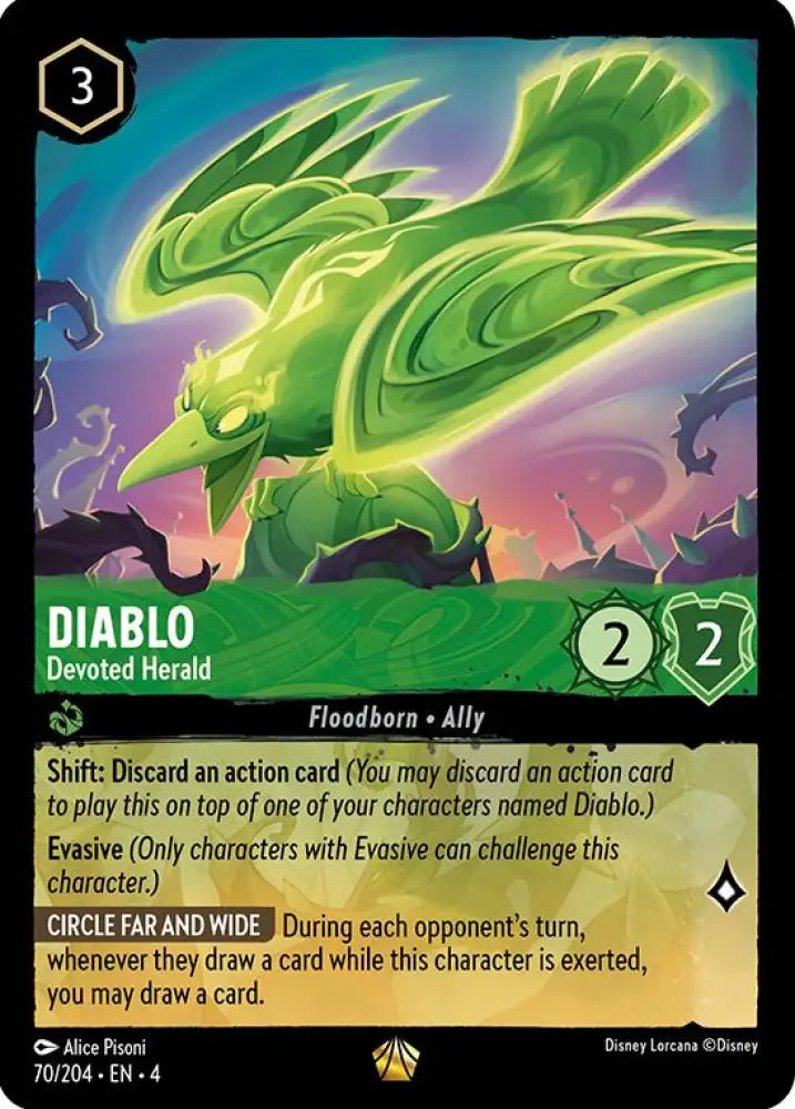 Diablo - Devoted Herald (70/204) [Ursula’s Return] - Lorcana Single