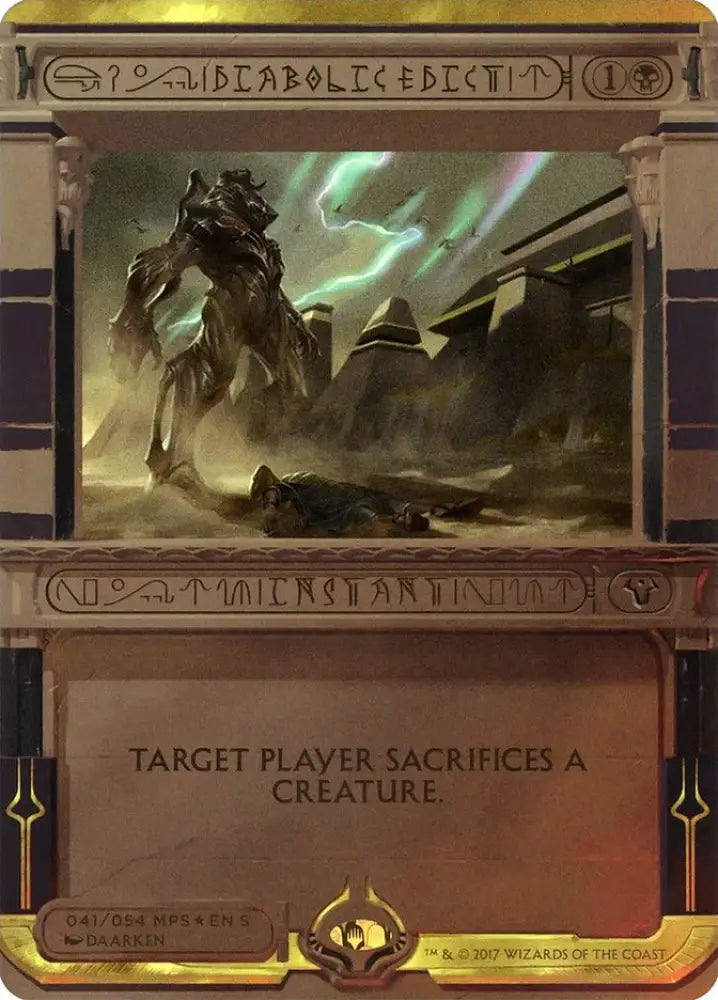 Diabolic Edict (Invocation) [Amonkhet Invocations] - MTG Single
