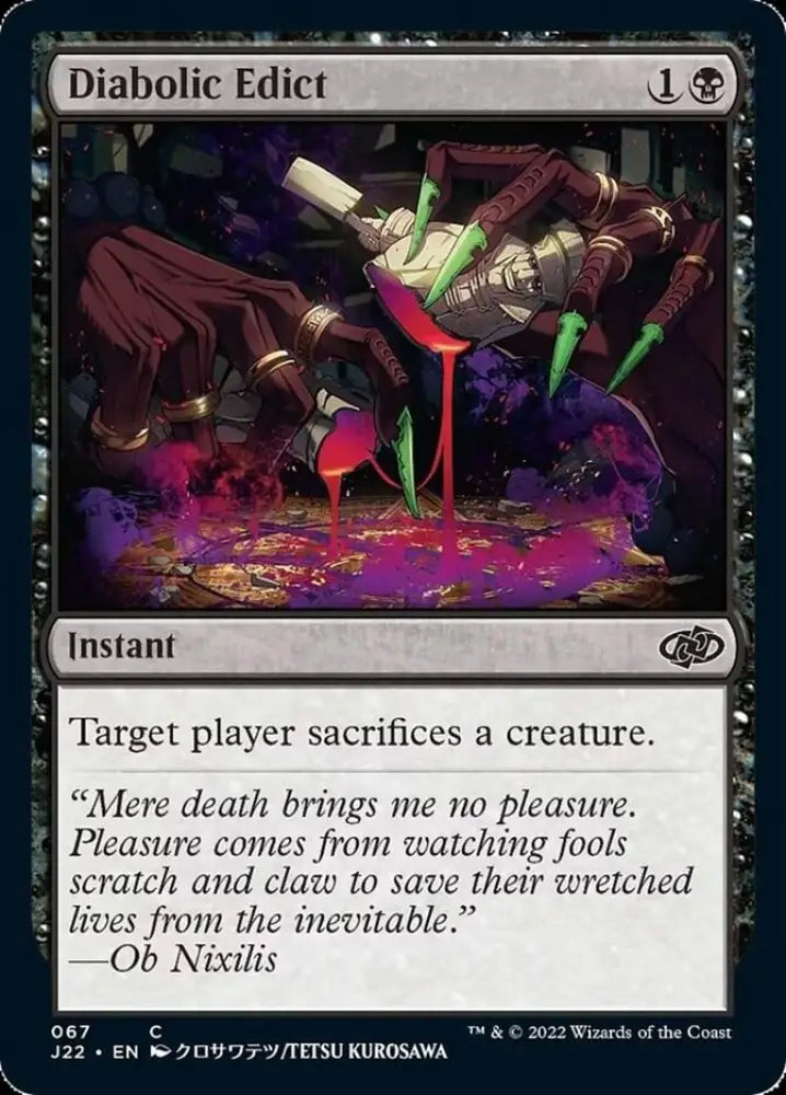 Diabolic Edict [Jumpstart 2022] - MTG Single