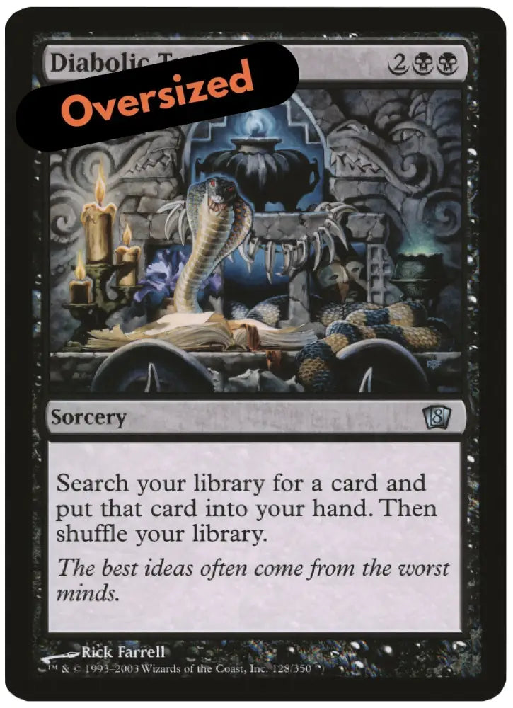 Diabolic Tutor (Oversized) [Eighth Edition Box Topper] - MTG Single