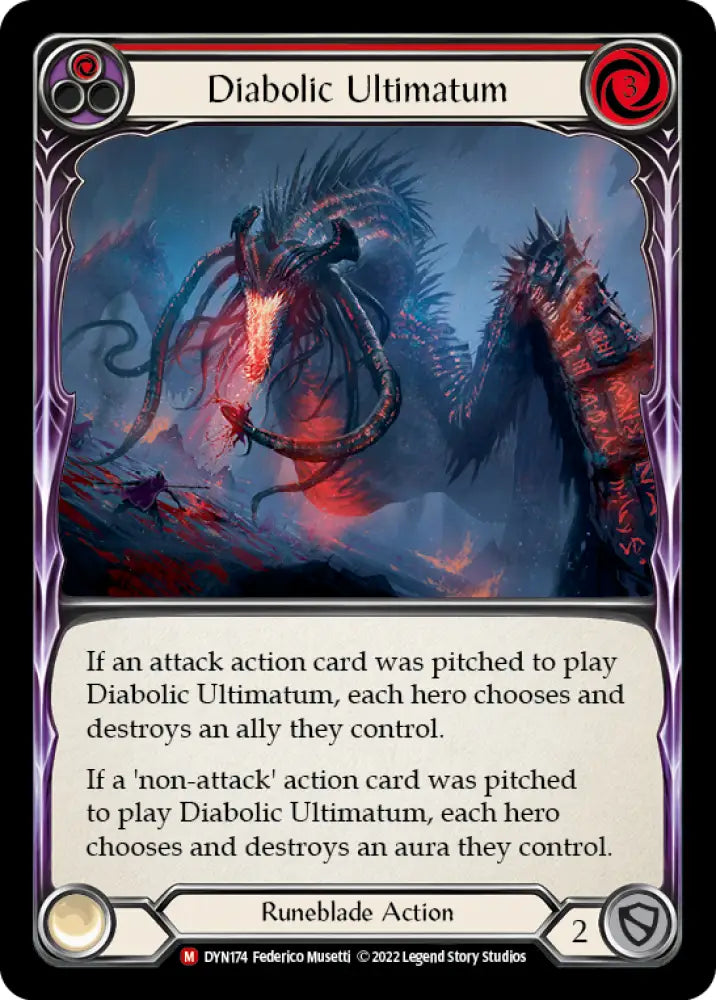 Diabolic Ultimatum [Dynasty] Rainbow Foil - Flesh And Blood Single