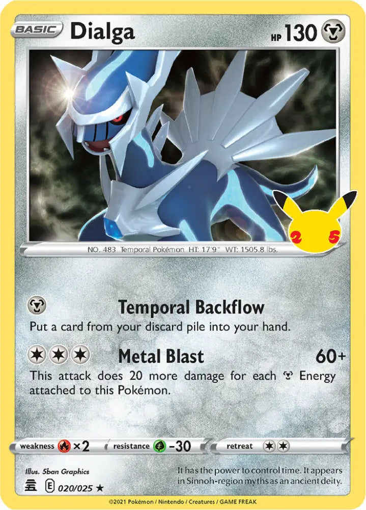 Dialga (020/025) [Celebrations: 25th Anniversary] - Pokemon Single