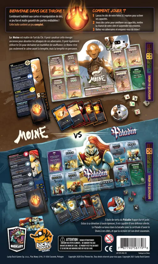 Dice Throne Sais. 1 - Moine contre Paladin (FR) - Board Games