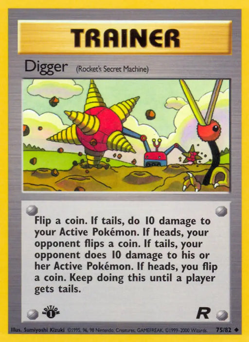 Digger (75/82) [Team Rocket 1st Edition] - Pokemon Single