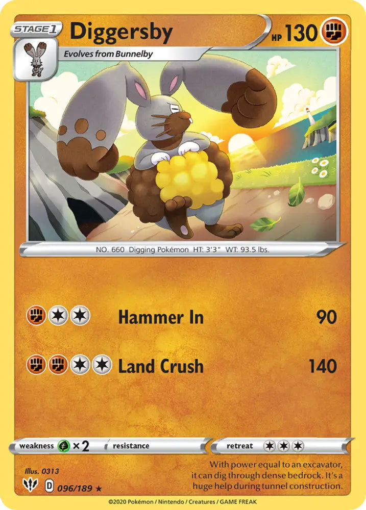 Diggersby (096/189) [Sword & Shield: Darkness Ablaze] - Pokemon Single