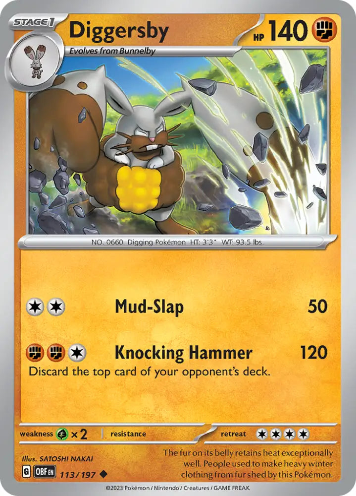 Diggersby (113/197) [Scarlet & Violet: Obsidian Flames] - Pokemon Single