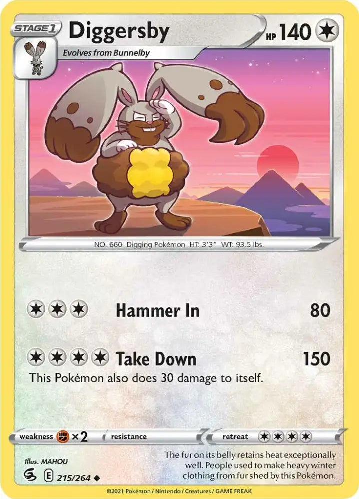 Diggersby (215/264) [Sword & Shield: Fusion Strike] - Pokemon Single