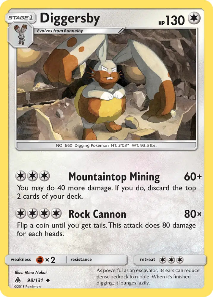 Diggersby (98/131) [Sun & Moon: Forbidden Light] - Pokemon Single
