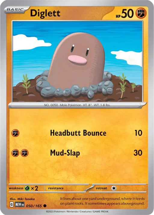 Diglett (050/165) [Scarlet & Violet 151] - Pokemon Single
