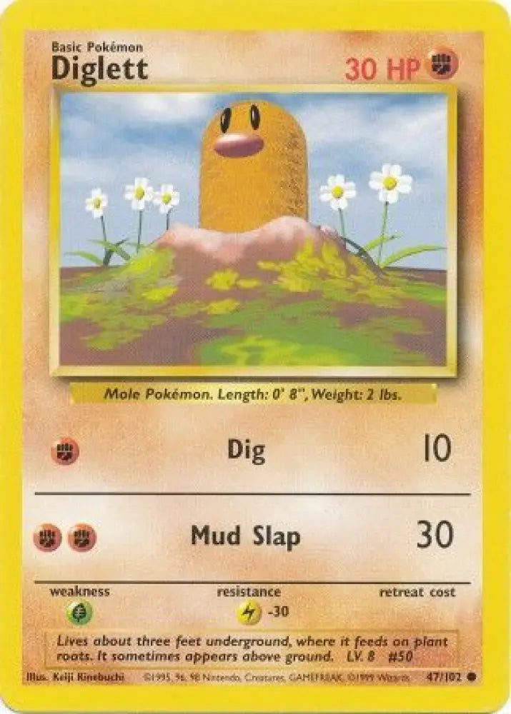 Diglett (47/102) [Base Set Unlimited] - Pokemon Single