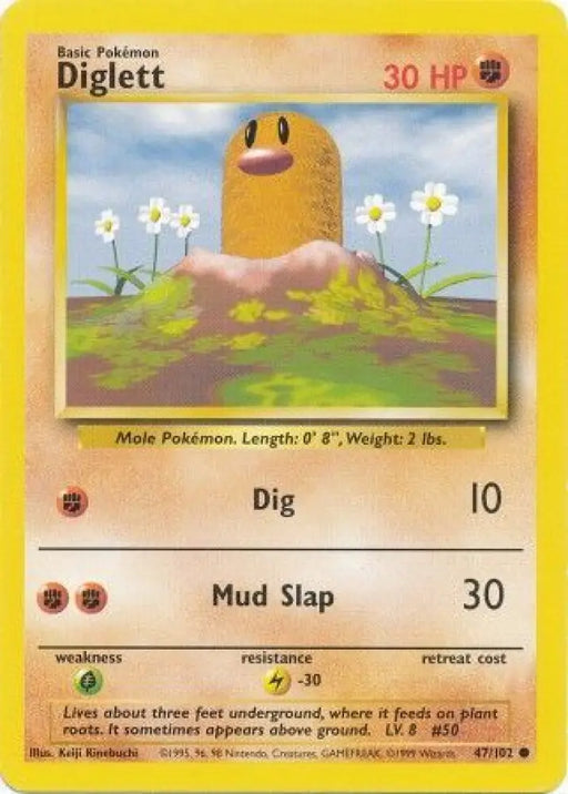 Diglett (47/102) [Base Set Unlimited] - Pokemon Single