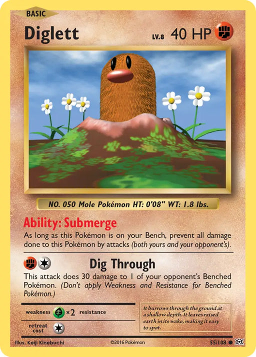 Diglett (55/108) [XY: Evolutions] - Pokemon Single