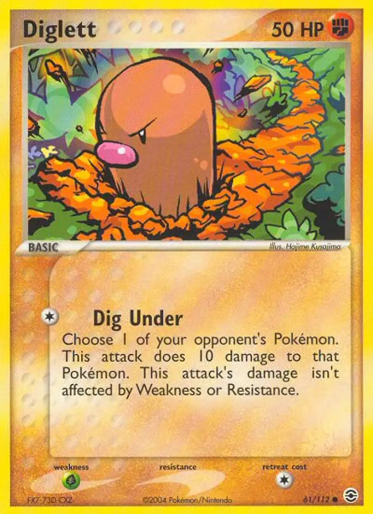 Diglett (61/112) [EX: FireRed & LeafGreen] - Pokemon Single