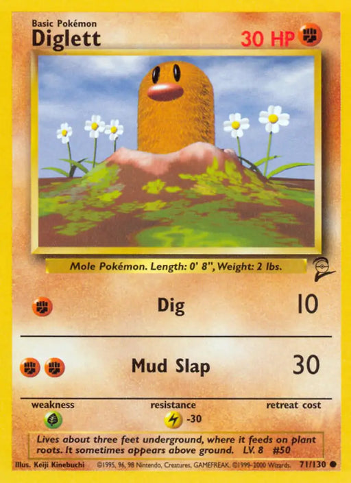 Diglett (71/130) [Base Set 2] - Pokemon Single