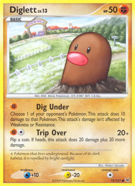 Diglett (72/127) [Platinum: Base Set] - Pokemon Single
