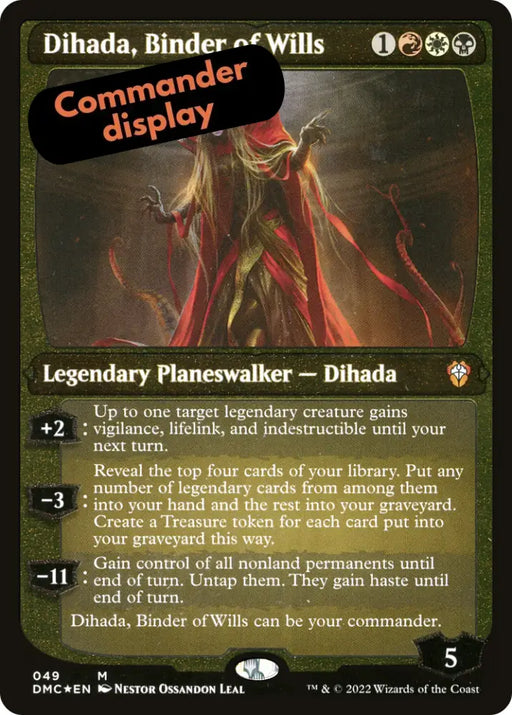 Dihada Binder of Wills (Showcase Display Commander) [Dominaria United Commander] - MTG Single