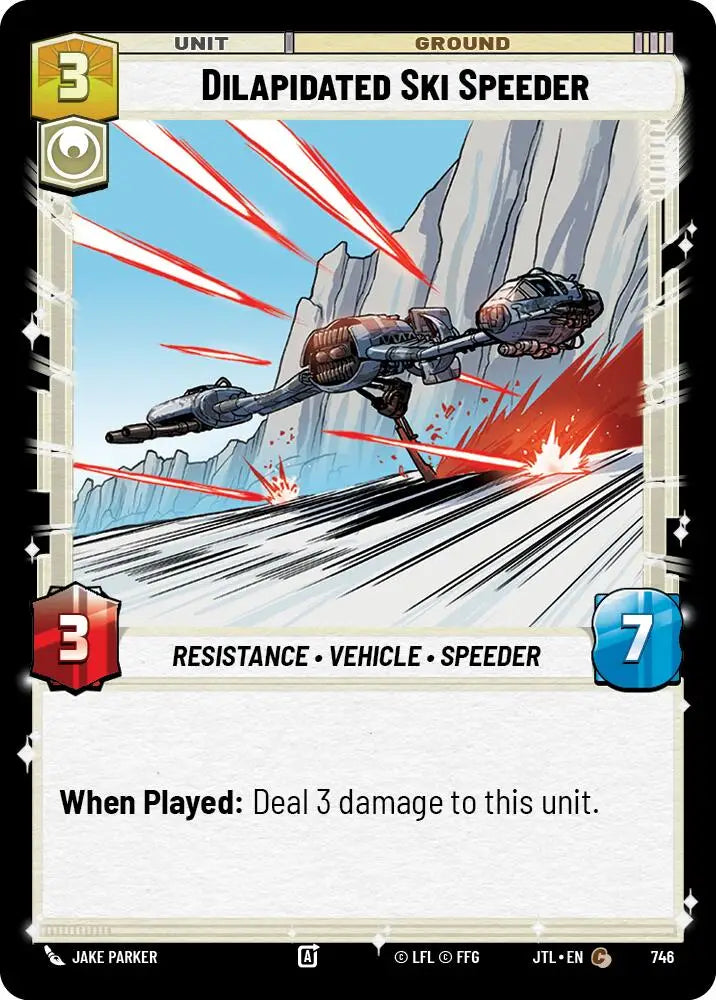 Dilapidated Ski Speeder (Foil) (746) [Jump to Lightspeed] - Star Wars: Unlimited Single