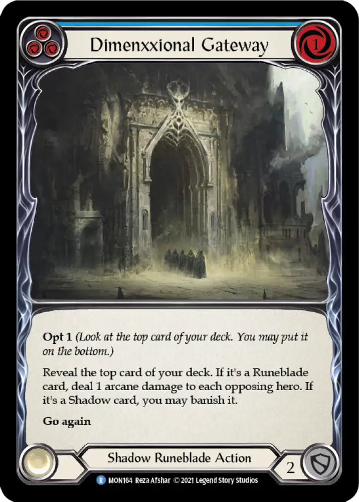 Dimenxxional Gateway (Blue) [Monarch 1st Edition] 1st Edition Normal - Flesh And Blood Single