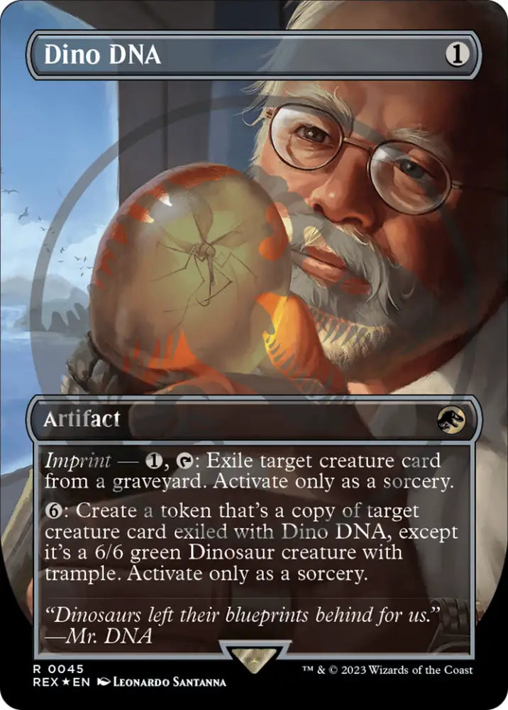 Dino DNA (Emblem) (Borderless) [Jurassic World Collection Tokens] - MTG Single