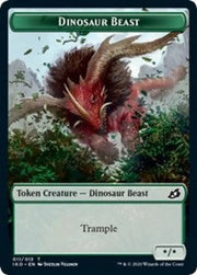 Dinosaur Beast // Human Soldier (005) Double-Sided Token [Ikoria: Lair of Behemoths Tokens] - MTG Single
