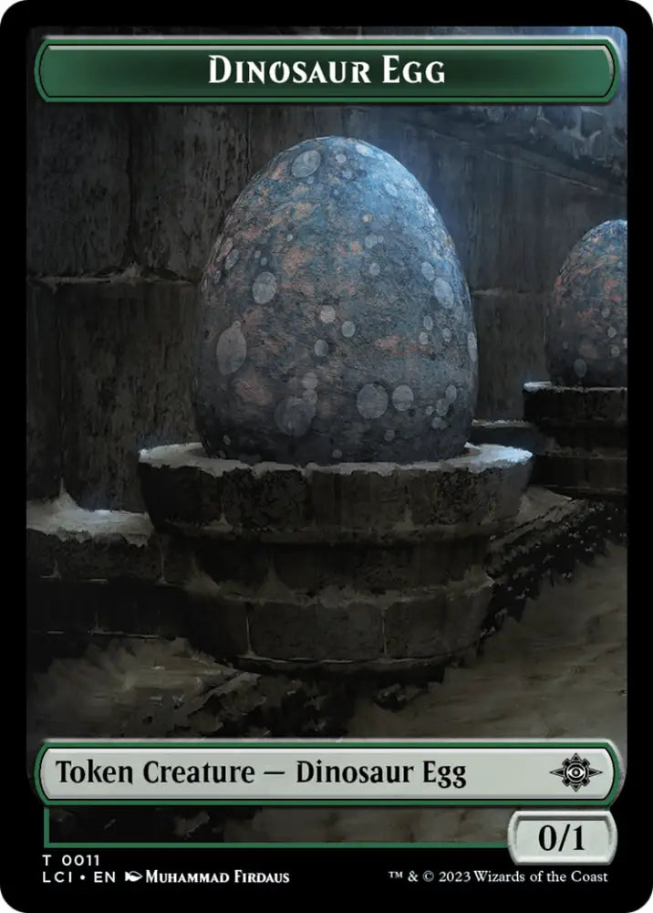 Dinosaur Egg // Dinosaur (0010) Double-Sided Token [The Lost Caverns of Ixalan Tokens] - MTG Single
