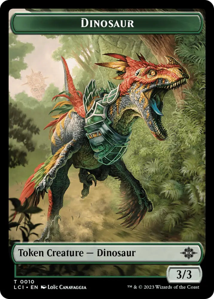 Dinosaur Egg // Dinosaur (0010) Double-Sided Token [The Lost Caverns of Ixalan Tokens] - MTG Single