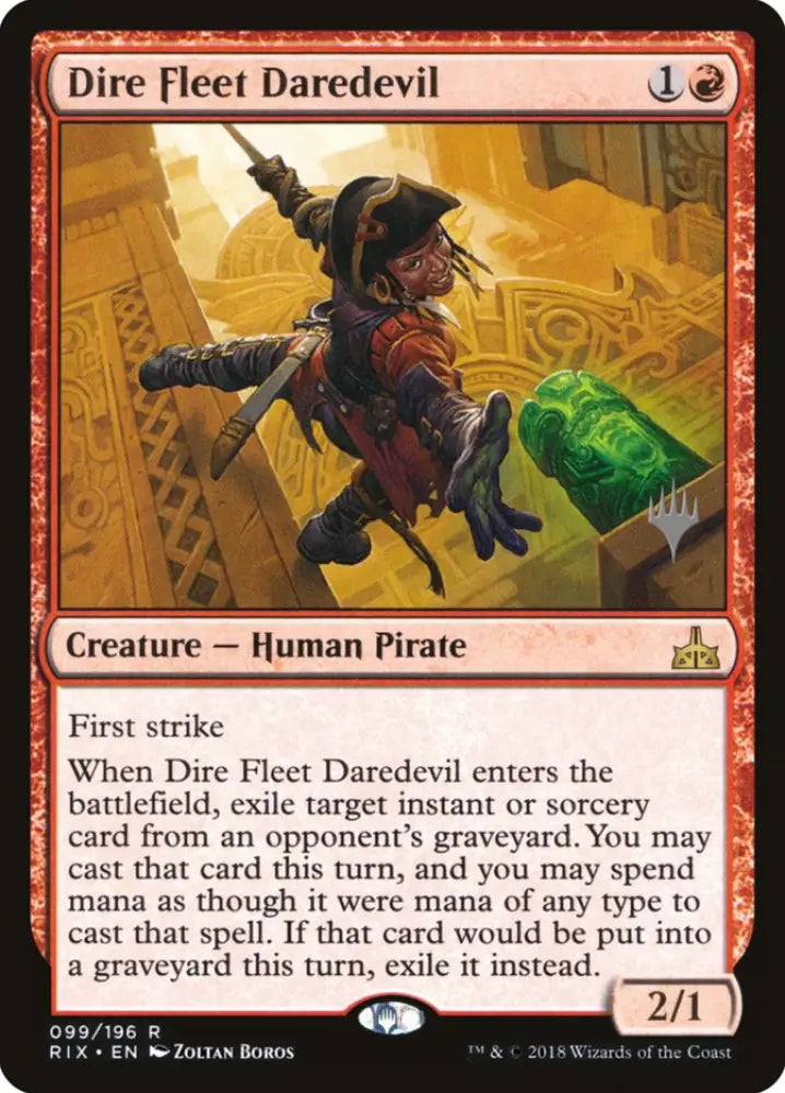Dire Fleet Daredevil (Promo Pack) [Rivals of Ixalan Promos] - MTG Single