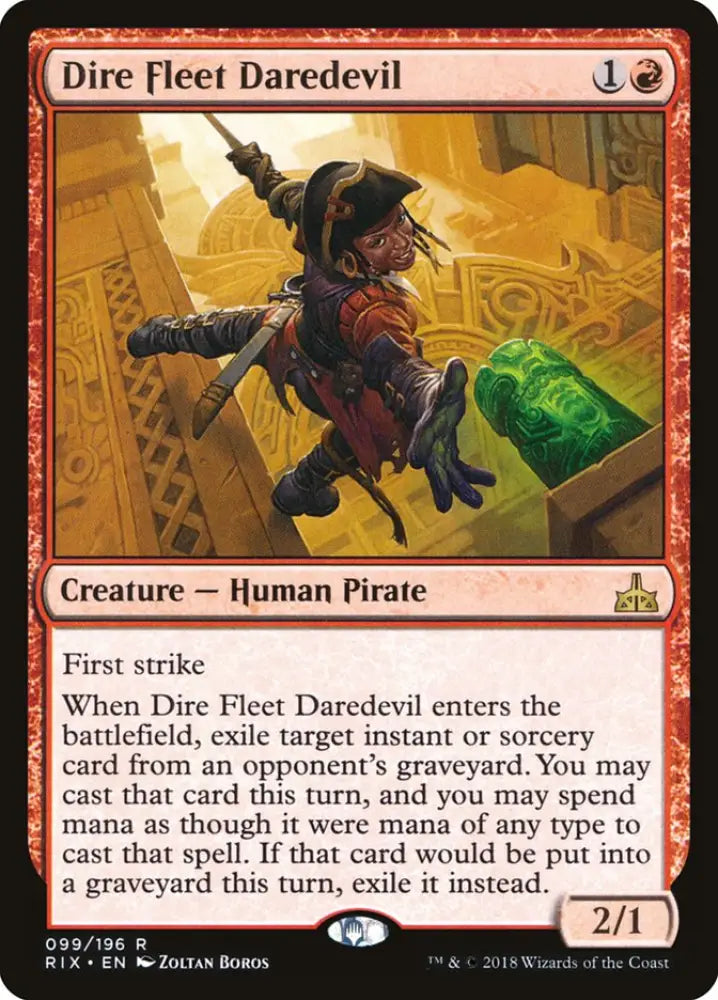 Dire Fleet Daredevil [Rivals of Ixalan] - MTG Single