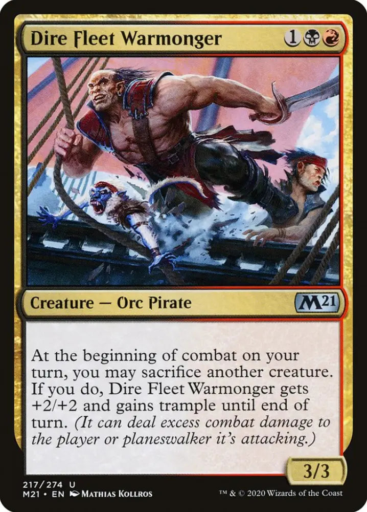 Dire Fleet Warmonger [Core Set 2021] - MTG Single
