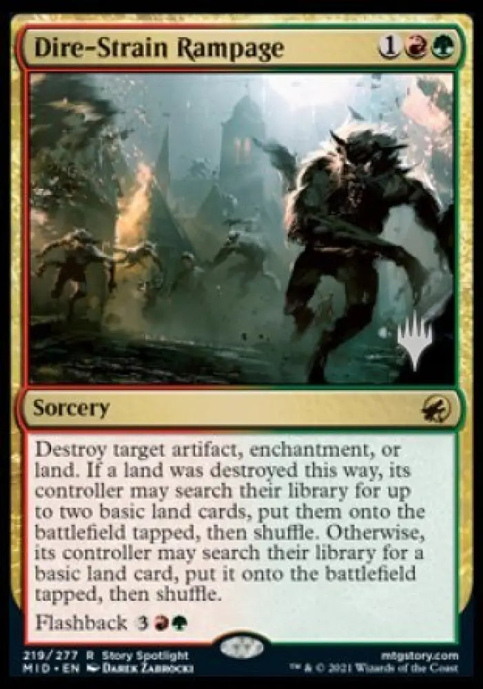 Dire-Strain Rampage (Promo Pack) [Innistrad: Midnight Hunt Promos] - MTG Single