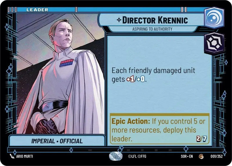 Director Krennic - Aspiring to Authority (001/252) [Spark of Rebellion] - Star Wars: Unlimited Single
