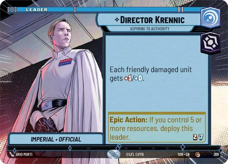 Director Krennic - Aspiring to Authority (Hyperspace) (269) [Spark of Rebellion] - Star Wars: Unlimited Single