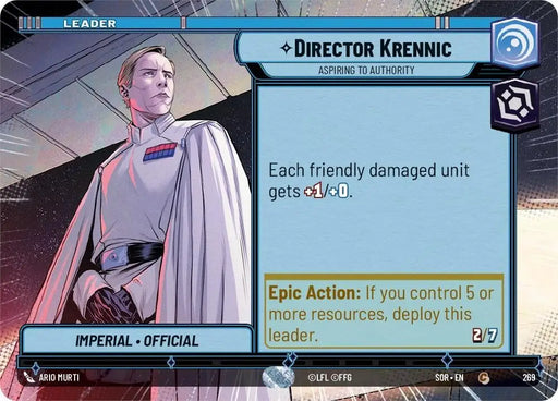 Director Krennic - Aspiring to Authority (Hyperspace) (269) [Spark of Rebellion] - Star Wars: Unlimited Single