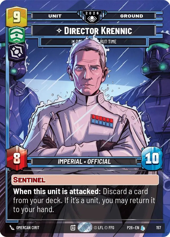 Director Krennic - I Lose Nothing But Time (Prize Wall) (Foil) (157) [Galactic Championship 2026]