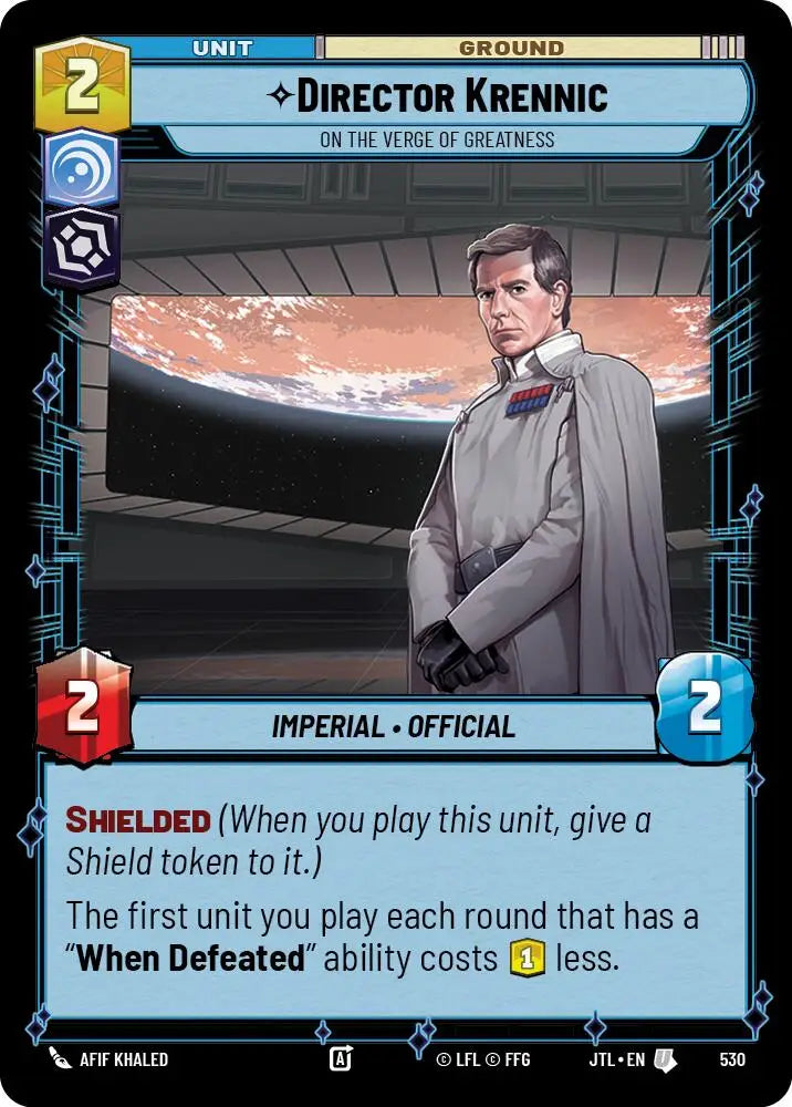 Director Krennic - On the Verge of Greatness (Foil) (530) [Jump to Lightspeed] - Star Wars: Unlimited Single