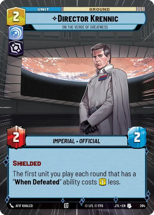 Director Krennic - On the Verge of Greatness (Hyperspace) (294) [Jump to Lightspeed] - Star Wars: Unlimited Single