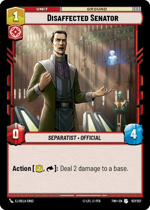 Disaffected Senator (157/257) [Twilight of the Republic] - Star Wars: Unlimited Single